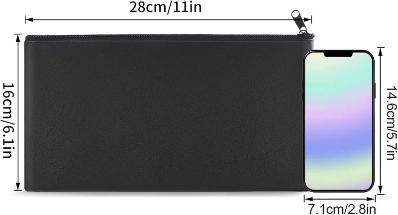 JOOLOKT Money Bags With Zipper,Cash Bag, Check Wallet, Cosmetics,Bank Bag,11x6.1 inch Money Pouch,2 Pieces - Image 3